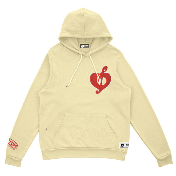 love symbol hoodie beige v