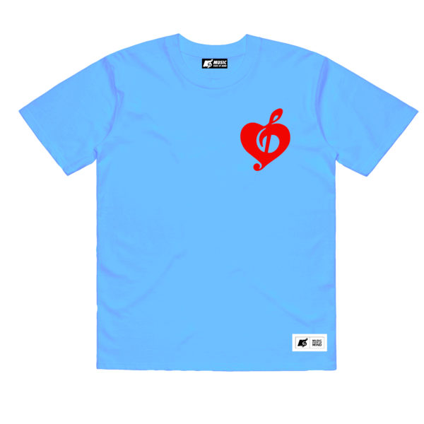Love symbol BIG tee bleu front